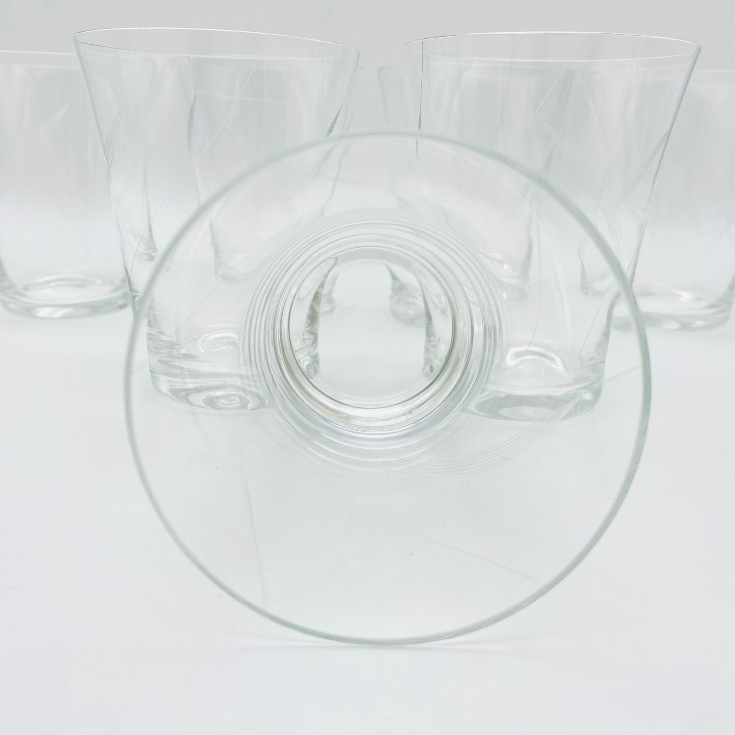 Vintage Wassergläser 7er Set Gläser beschliffen 60er 70er Jahre