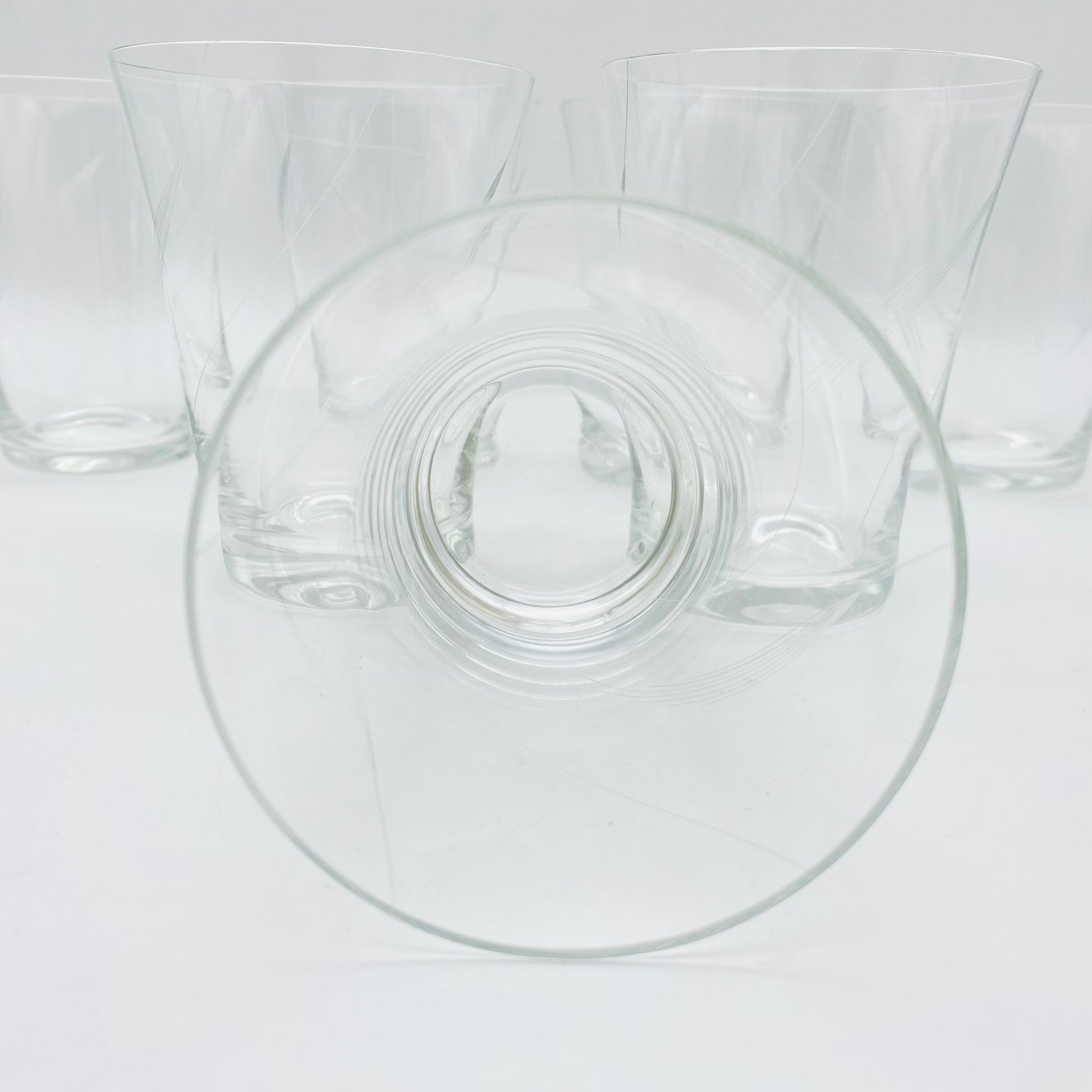 Vintage Wassergläser 7er Set Gläser beschliffen 60er 70er Jahre