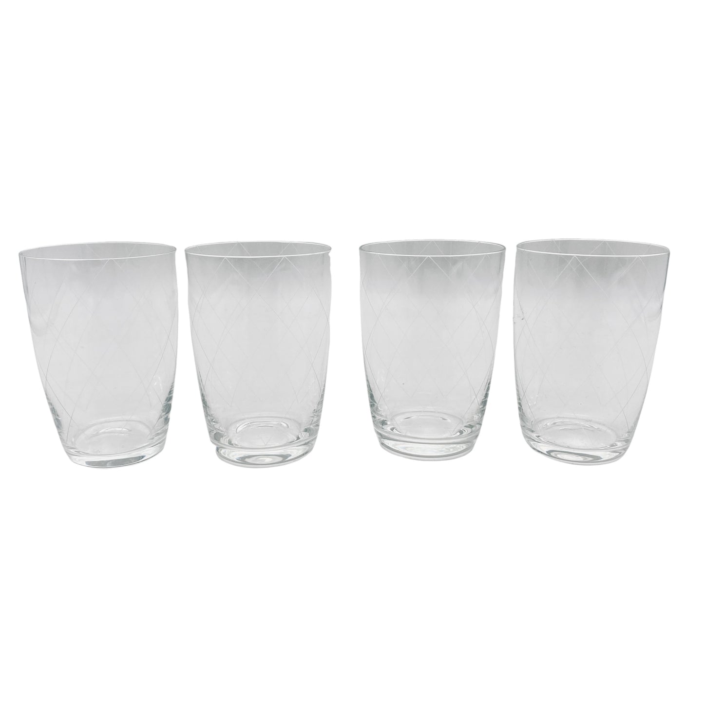 Vintage Wassergläser Gläser Rauten Schliff 50er 60er Glas