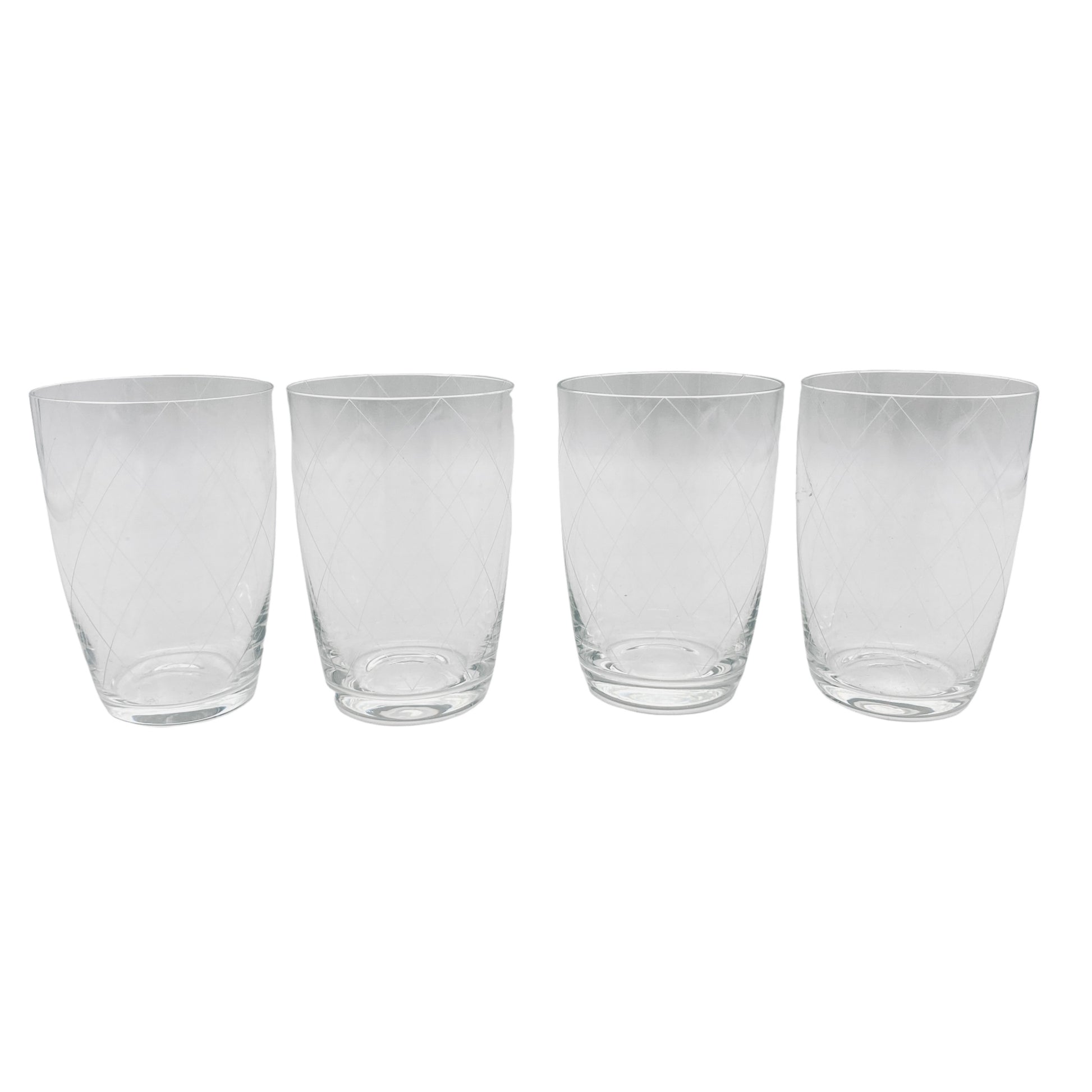 Vintage Wassergläser Gläser Rauten Schliff 50er 60er Glas