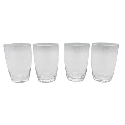Vintage Wassergläser Gläser Rauten Schliff 50er 60er Glas