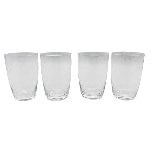 Vintage Wassergläser Gläser Rauten Schliff 50er 60er Glas