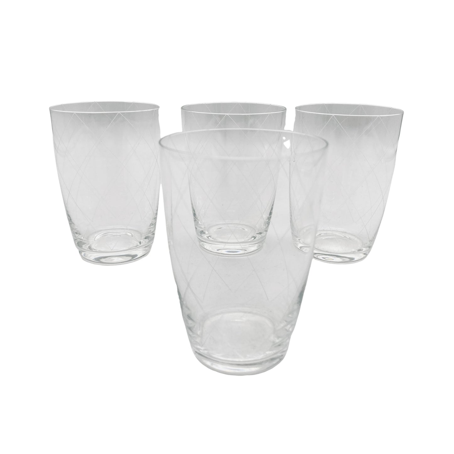 Vintage Wassergläser Gläser Rauten Schliff 50er 60er Glas