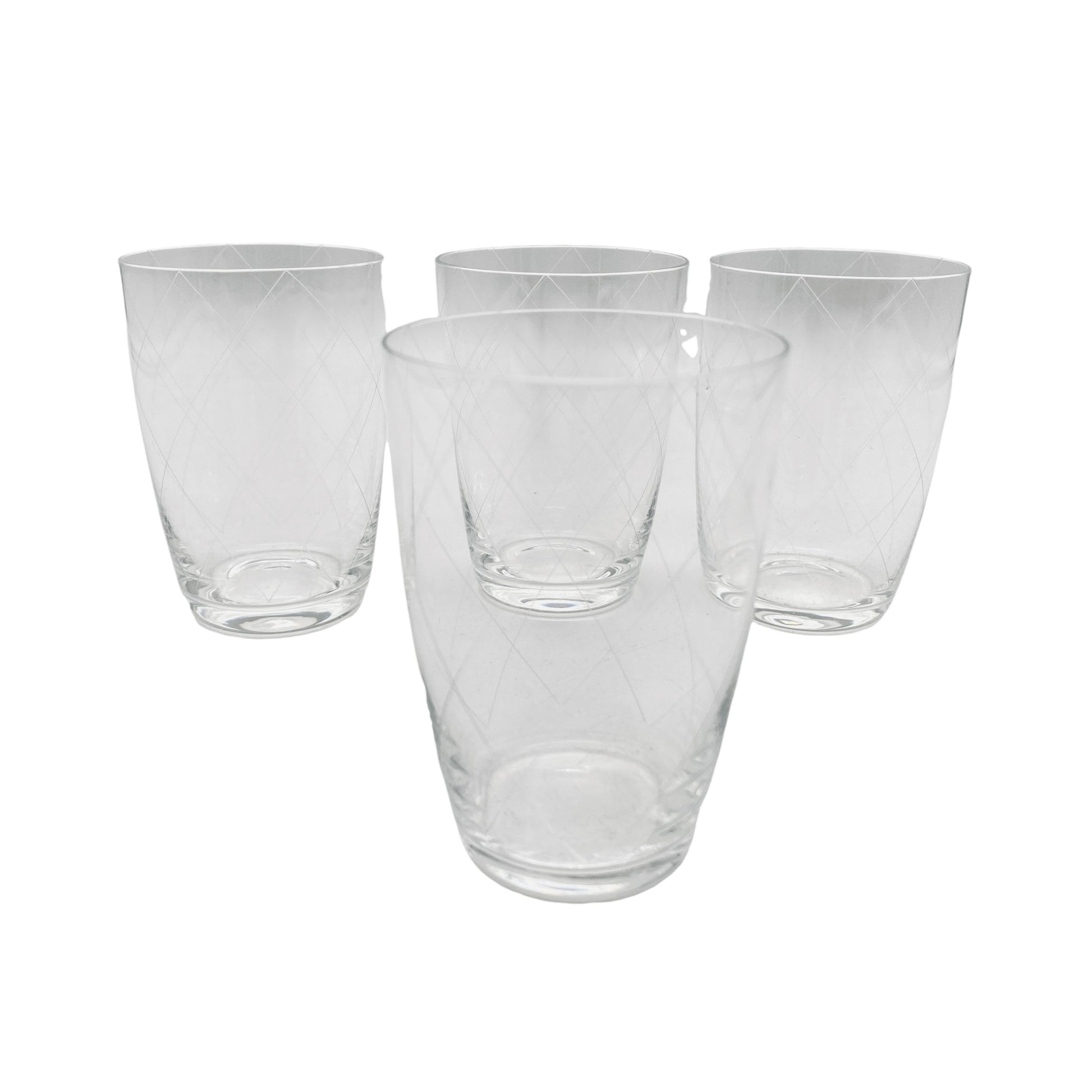 Vintage Wassergläser Gläser Rauten Schliff 50er 60er Glas
