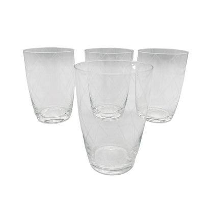 Vintage Wassergläser Gläser Rauten Schliff 50er 60er Glas