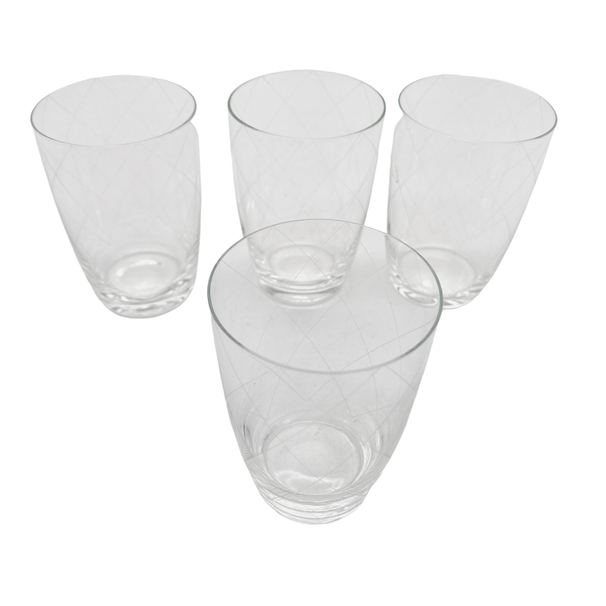 Vintage Wassergläser Gläser Rauten Schliff 50er 60er Glas