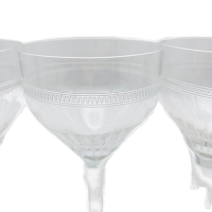 Vintage Weingläser 3er Set beschliffen 60er 70er Mid Century Lounge