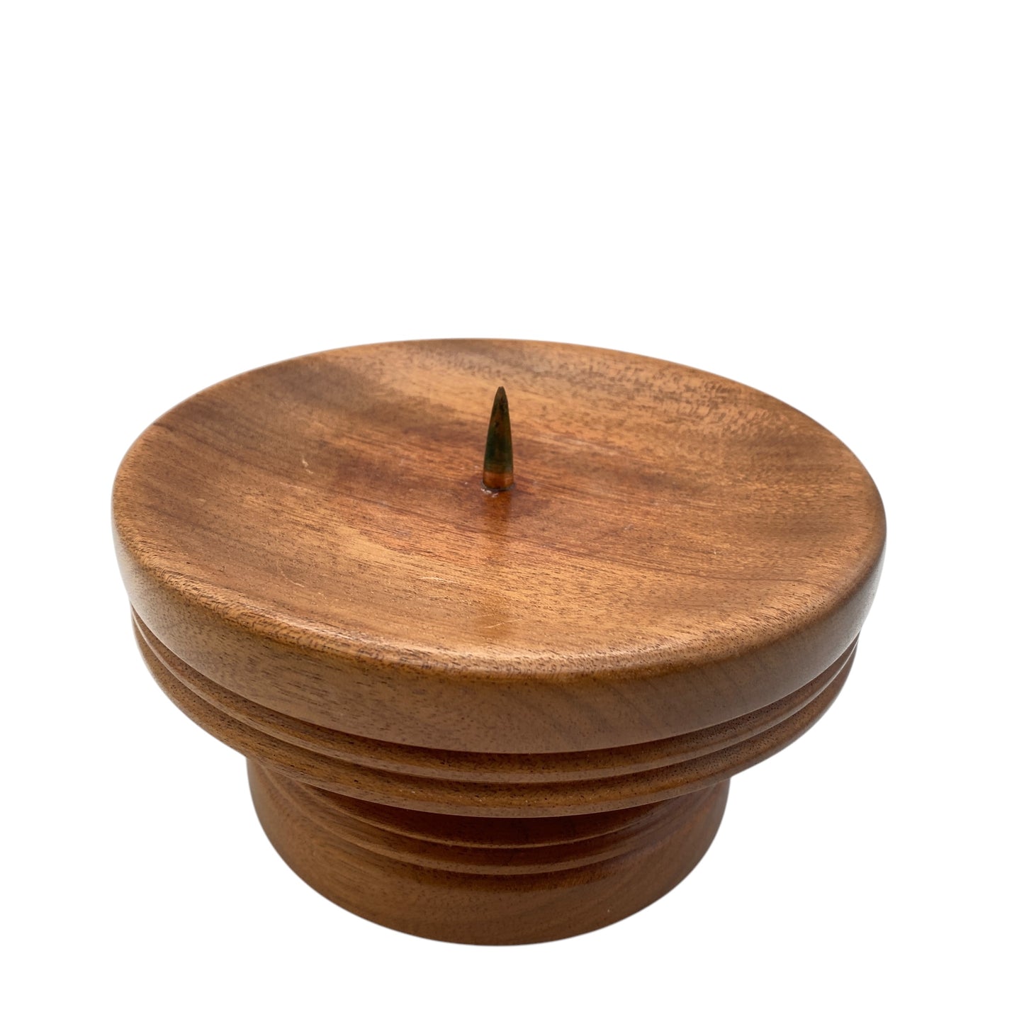 Vintage XXL Kerzenständer aus Holz gedrechselt für Stumpenkerzen Mid Century Dekoration 60er 70er Jahre