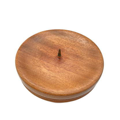 Vintage XXL Kerzenständer aus Holz gedrechselt für Stumpenkerzen Mid Century Dekoration 60er 70er Jahre
