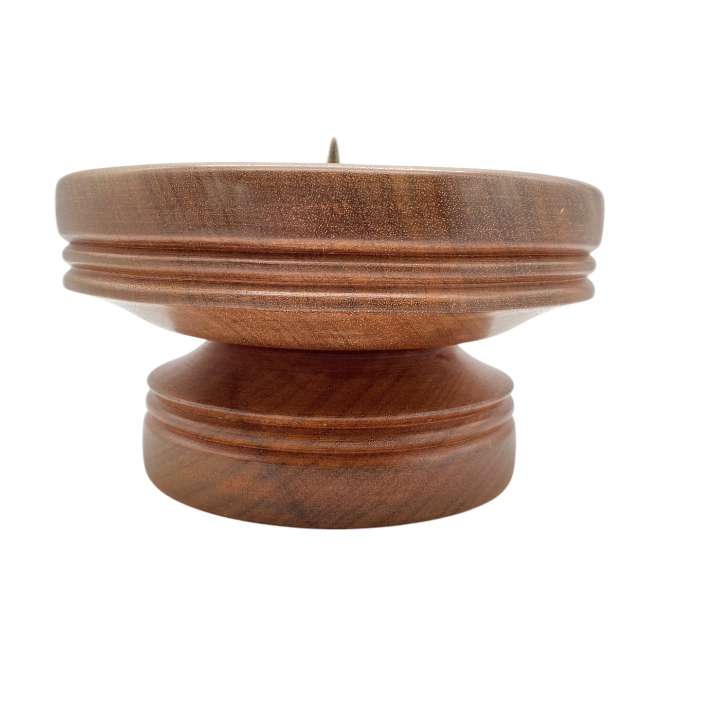 Vintage XXL Kerzenständer aus Holz gedrechselt für Stumpenkerzen Mid Century Dekoration 60er 70er Jahre