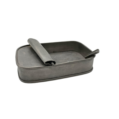 Vintage Zinn Aschenbecher in Dosen Form Konservendose 40er 50er Jahre