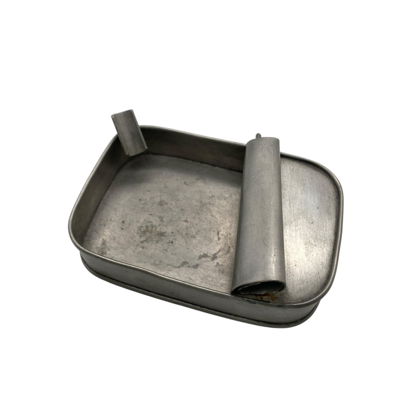 Vintage Zinn Aschenbecher in Dosen Form Konservendose 40er 50er Jahre