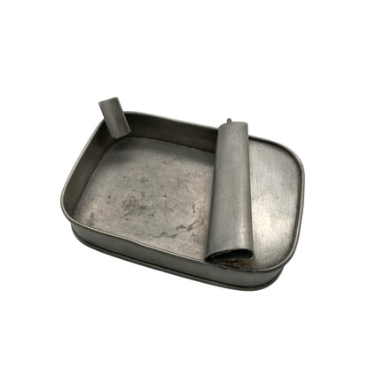 Vintage Zinn Aschenbecher in Dosen Form Konservendose 40er 50er Jahre