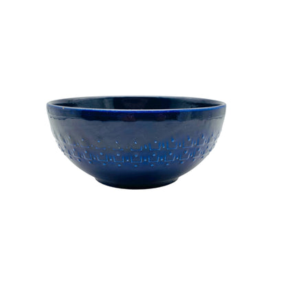 Waku Keramik Schale D 18 cm blau 50er 60er Jahre Schüssel Vintage