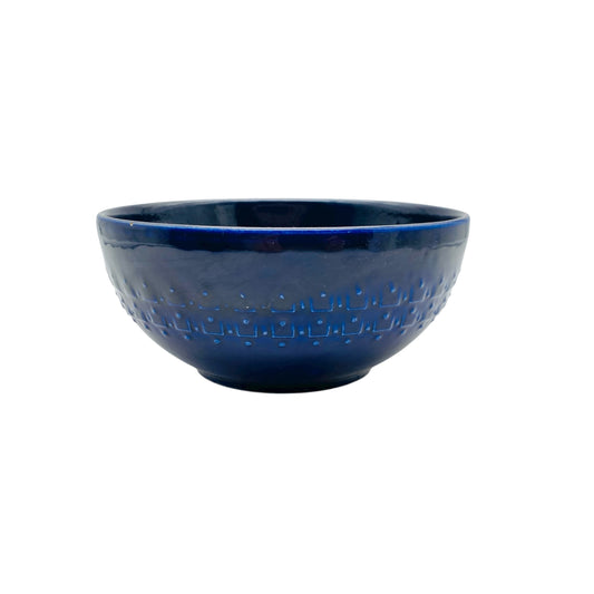 Waku Keramik Schale D 18 cm blau 50er 60er Jahre Schüssel Vintage