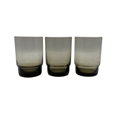 Wassergläser Rauchglas Glas Mid Century Lounge Gläser Vintage 50er 60er