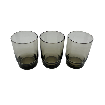 Wassergläser Rauchglas Glas Mid Century Lounge Gläser Vintage 50er 60er