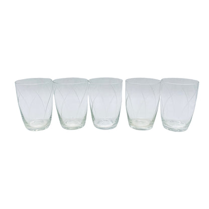 Wassergläser Vintage beschliffen Spiralen 50er 60er Mid Century Gläser