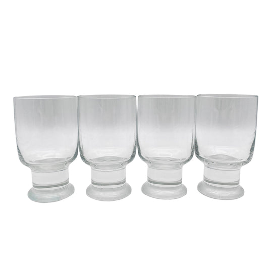 Wassergläser satinierter Stand 60er 70er Vintage Gläser Glas
