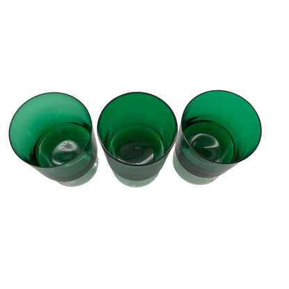 Weingläser Glas grün Mid Century 60er 70er Jahre Vintage Lounge Gläser