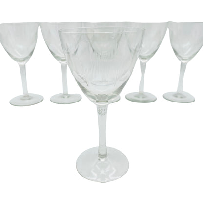 Weingläser Mid Century 50er 60er beschliffen 6er Set Gläser Lounge 