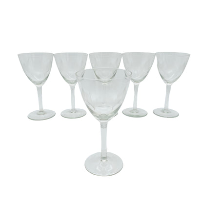 Weingläser Mid Century 50er 60er beschliffen 6er Set Gläser Lounge 
