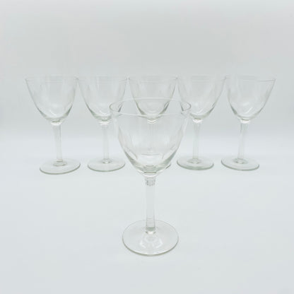 Weingläser Mid Century 50er 60er beschliffen 6er Set Gläser Lounge 