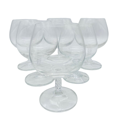 Weingläser Set transparent 70er 80er Jahre Glas