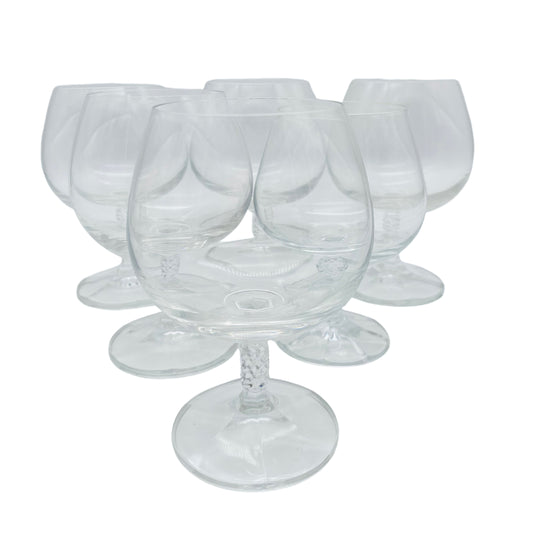 Weingläser Set transparent 70er 80er Jahre Glas