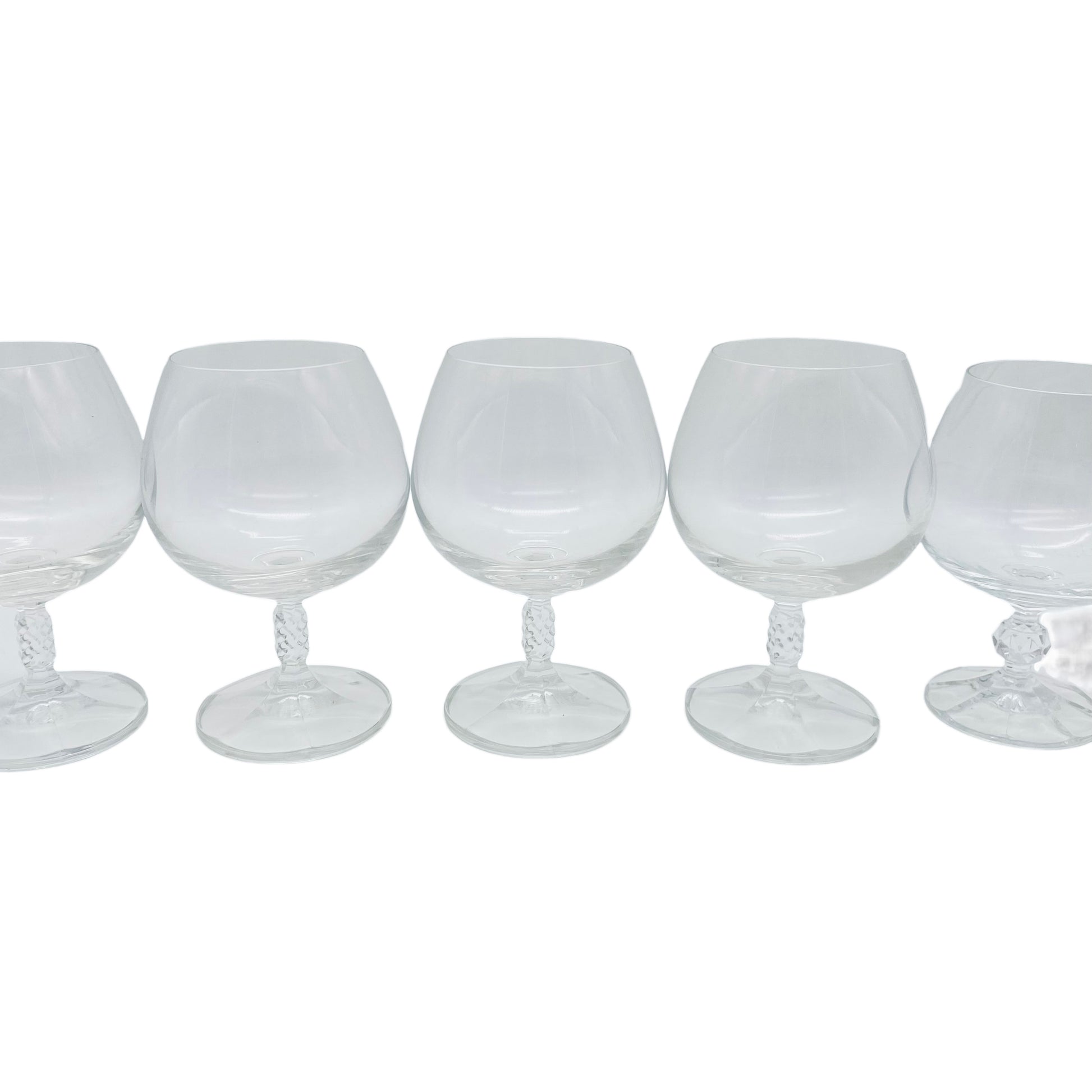 Weingläser Set transparent 70er 80er Jahre Glas