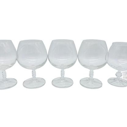 Weingläser Set transparent 70er 80er Jahre Glas