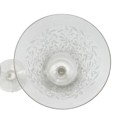 Weingläser florales Dekor Vintage Glas Blätterranken