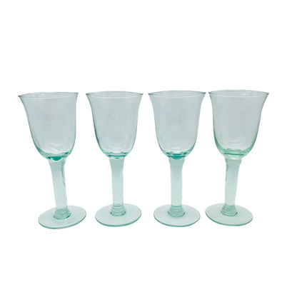Weingläser grünlich Gläser Glas grün 4er Set Vintage