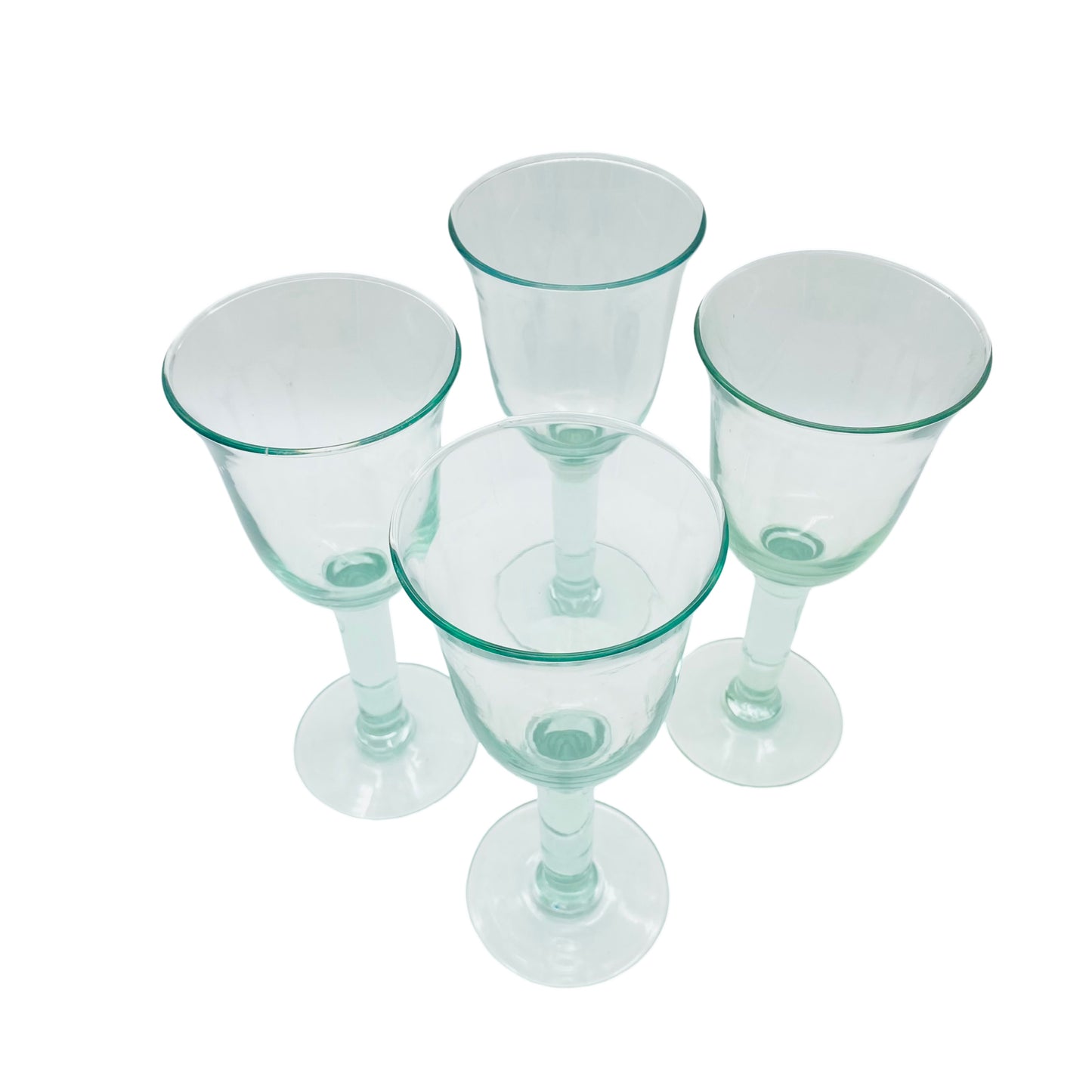 Weingläser grünlich Gläser Glas grün 4er Set Vintage
