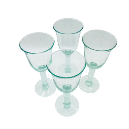 Weingläser grünlich Gläser Glas grün 4er Set Vintage