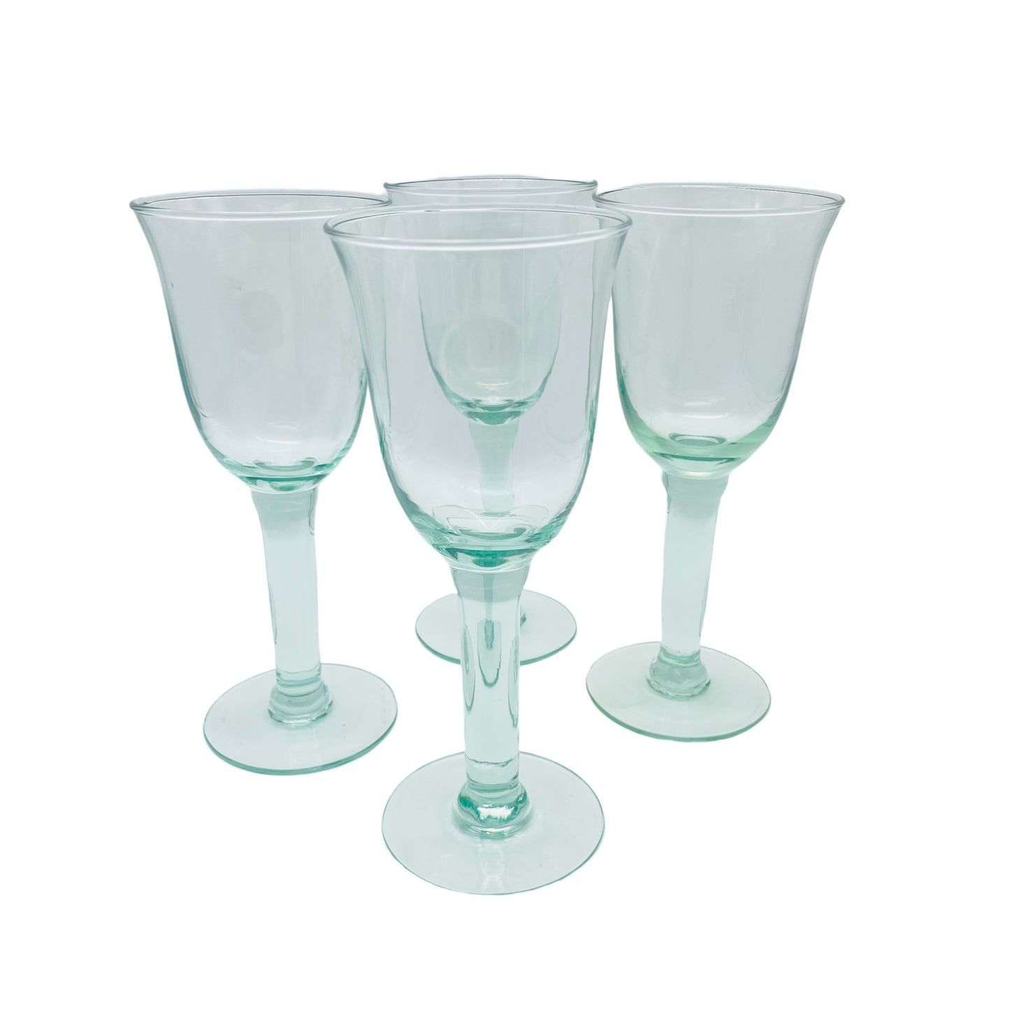 Weingläser grünlich Gläser Glas grün 4er Set Vintage