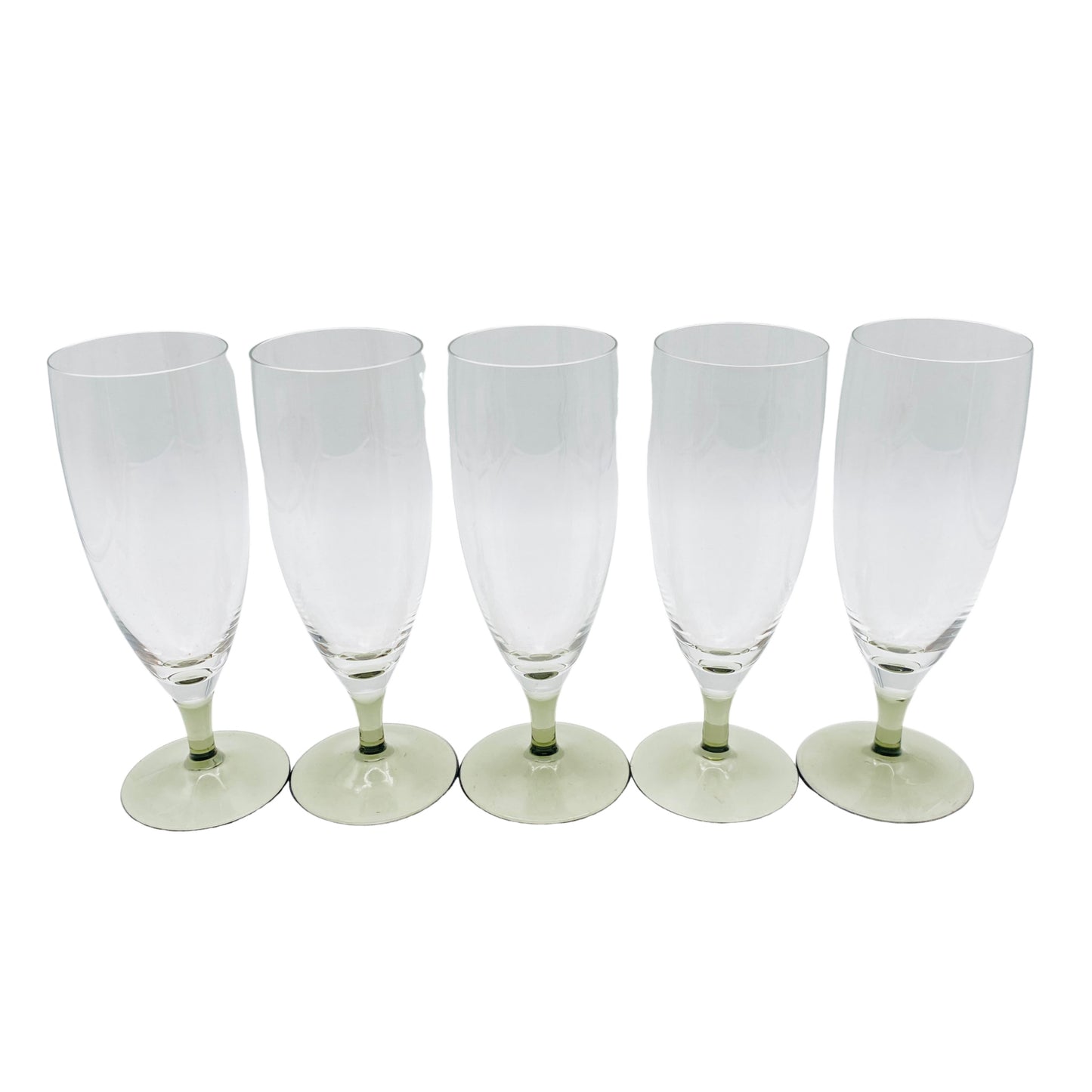 Weissweingläser Sektgläser Weingläser Rauchglas 5er Set Vintage 60er 70er Jahre