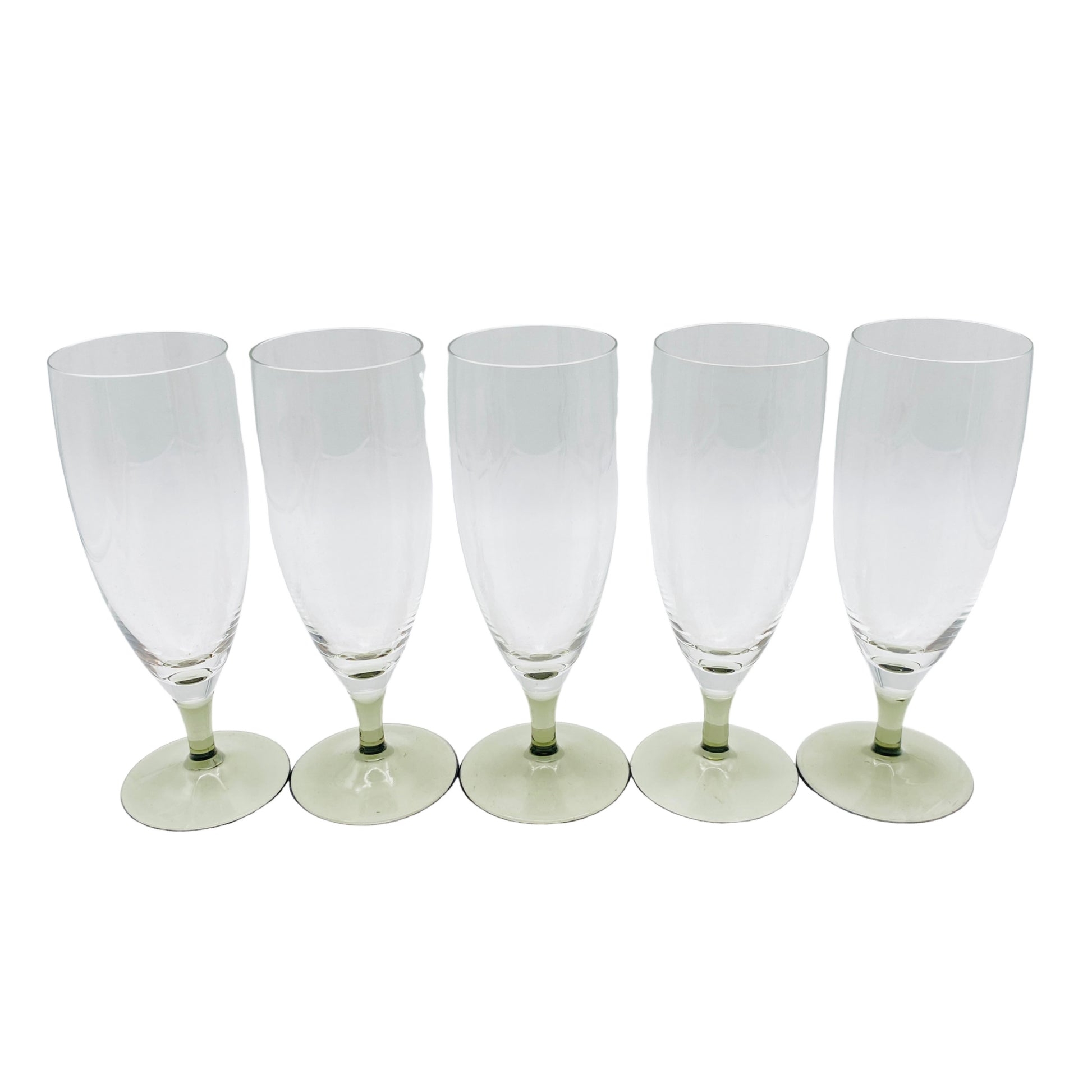 Weissweingläser Sektgläser Weingläser Rauchglas 5er Set Vintage 60er 70er Jahre