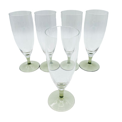 Weissweingläser Sektgläser Weingläser Rauchglas 5er Set Vintage 60er 70er Jahre