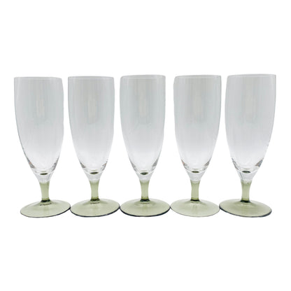 Weissweingläser Sektgläser Weingläser Rauchglas 5er Set Vintage 60er 70er Jahre