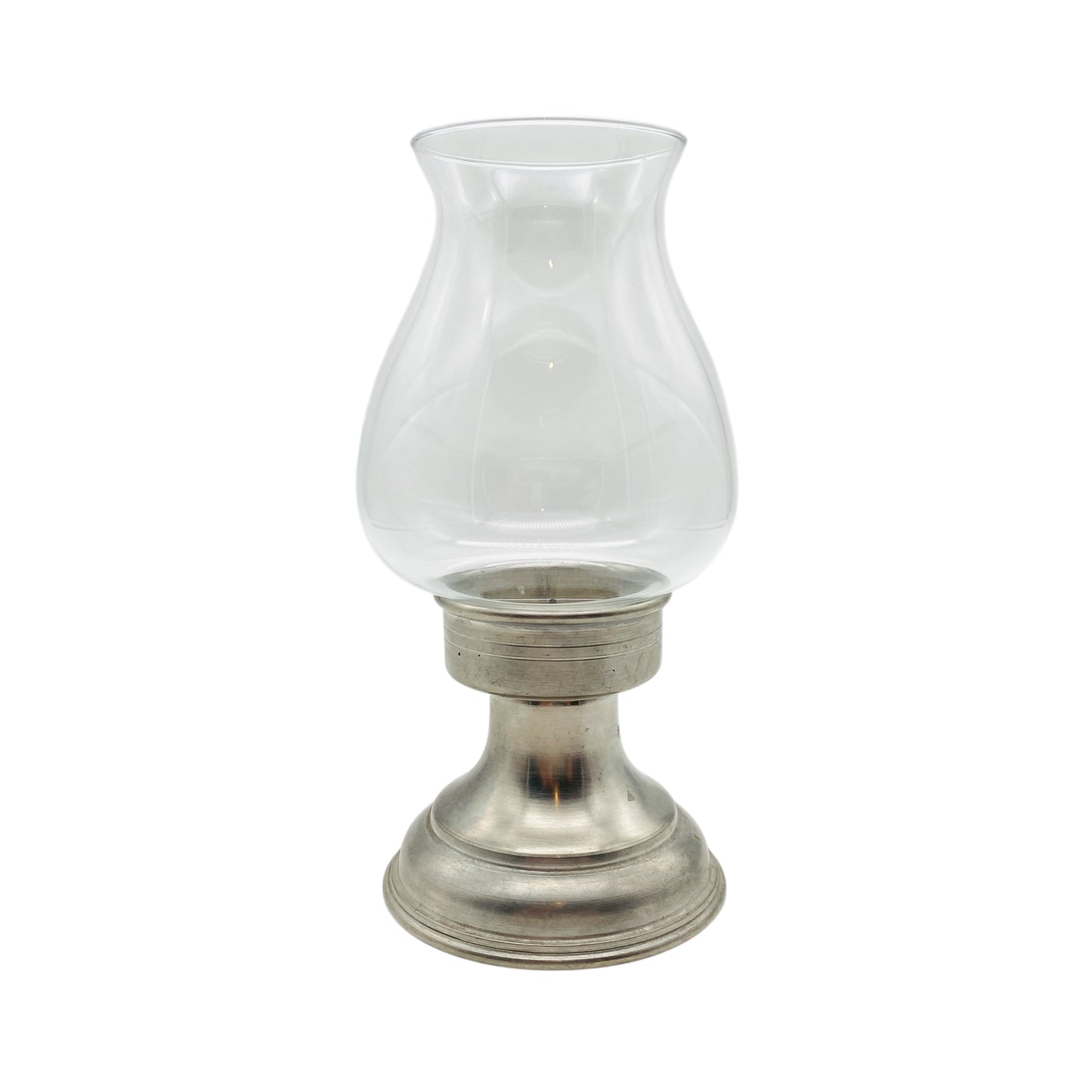 Zinn Windlicht mit Glaschirm 60er 70er Jahre für Stumpenkerzen Vintage Deko Garten Balkon