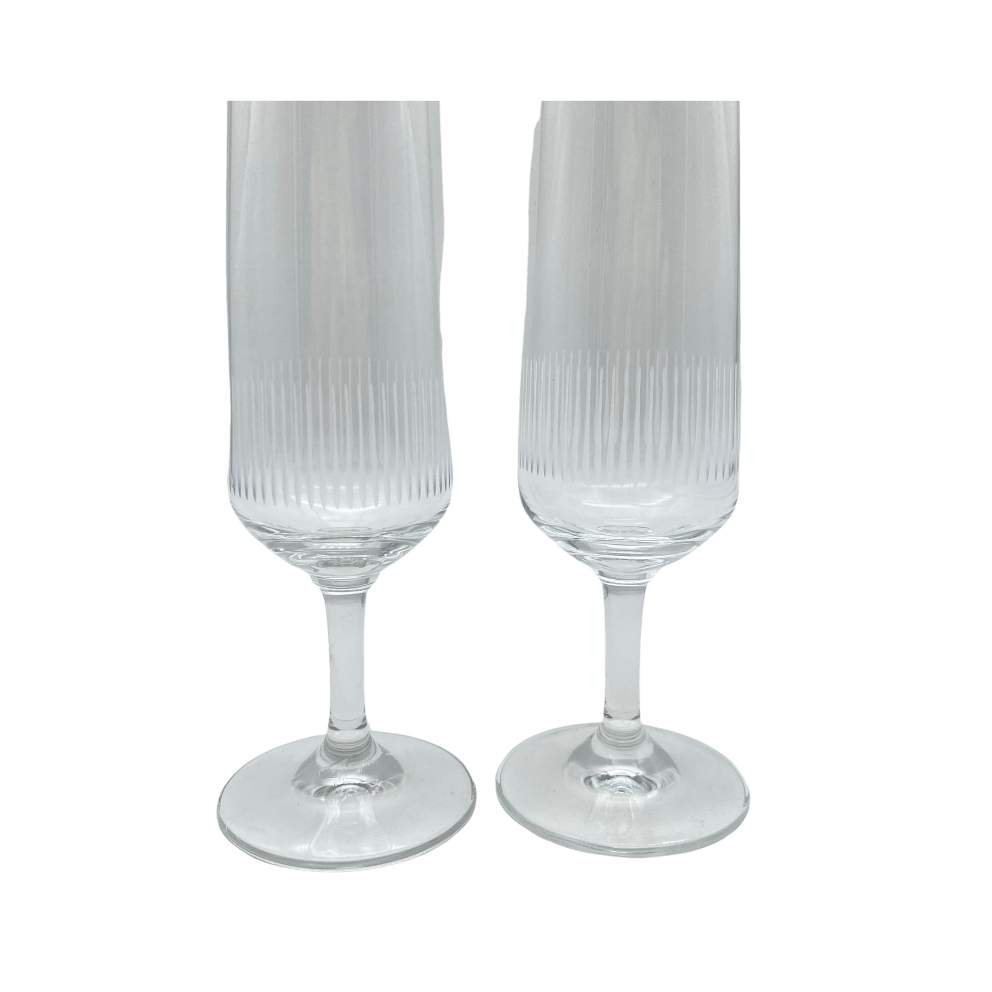 Zwiesel Sektgläser beschliffen Glas 60er 70er Vintage