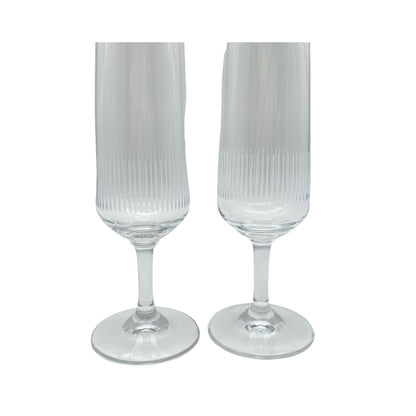 Zwiesel Sektgläser beschliffen Glas 60er 70er Vintage