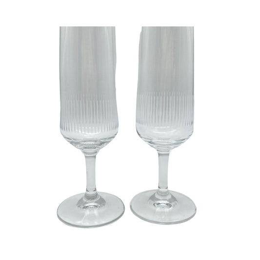 Zwiesel Sektgläser beschliffen Glas 60er 70er Vintage
