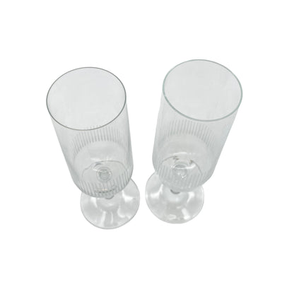 Zwiesel Sektgläser beschliffen Glas 60er 70er Vintage