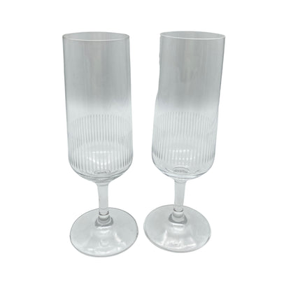 Zwiesel Sektgläser beschliffen Glas 60er 70er Vintage