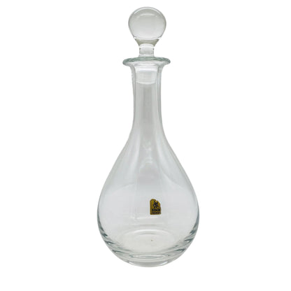 EISCH Dekanter Glas mit Kugelstopfen Transparent 70er 80er H 31cm