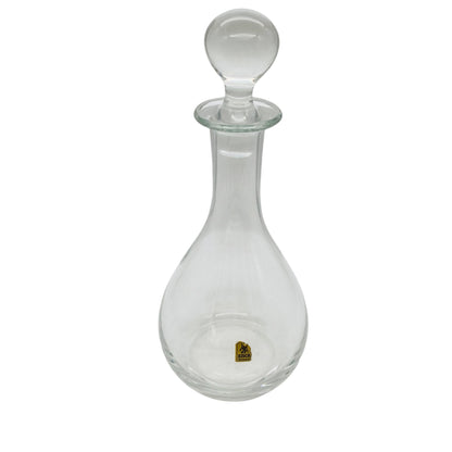 EISCH Dekanter Glas mit Kugelstopfen Transparent 70er 80er H 31cm