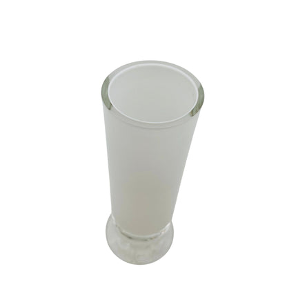 FRIEDRICH GLAS Vase Glas Weiß Überfangglas 60er 70er H 18,5cm