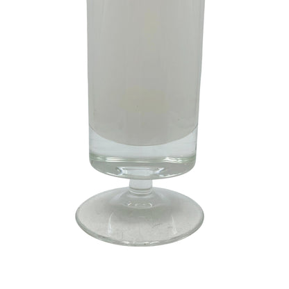 FRIEDRICH GLAS Vase Glas Weiß Überfangglas 60er 70er H 18,5cm